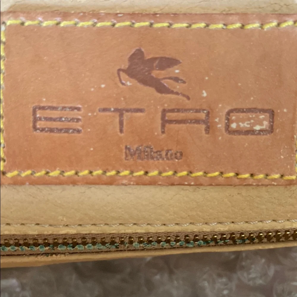 Etro Brown and Tan Messenger Bag with Vintage Design